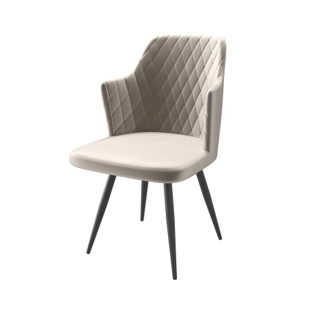 Стул FREDDY-R1  PEARL GREY LUX DIVA 7 BK